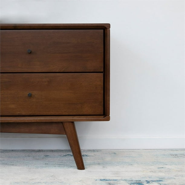 MidCentury Modern Denver Brown Walnut Wood Night Stand