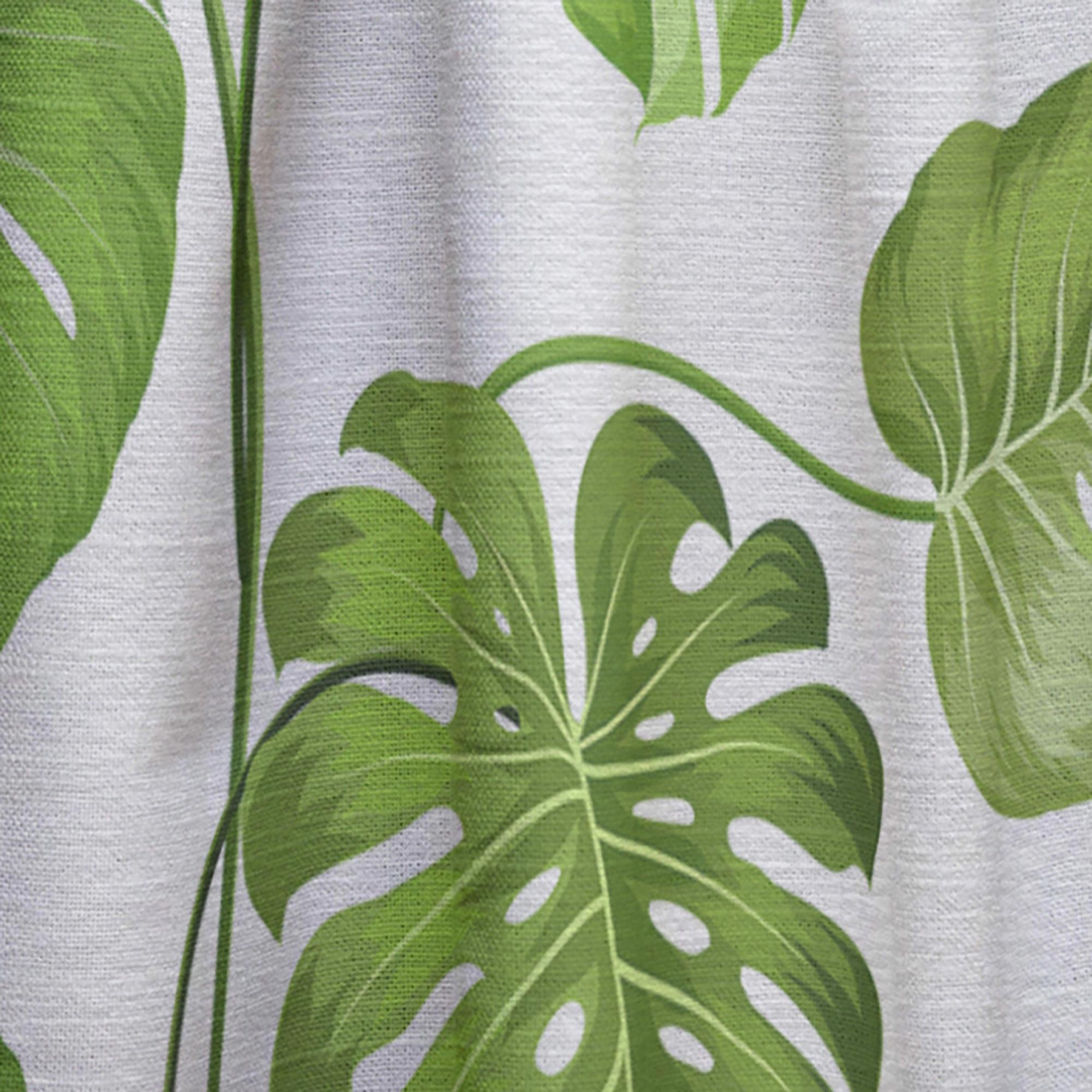 Designart 'Palm Tropical Leaves II' Mid-Century Modern Curtain Panel