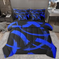 Homewish Floral Daisy Bedding Comforter Set 7 Pieces for Teens Boys Girls,Chic Flowers Full Bedding Set Lightweight,Spring Garden Fitted Sheet Flat Sheet,Super Cozy Room Decor,Reversible