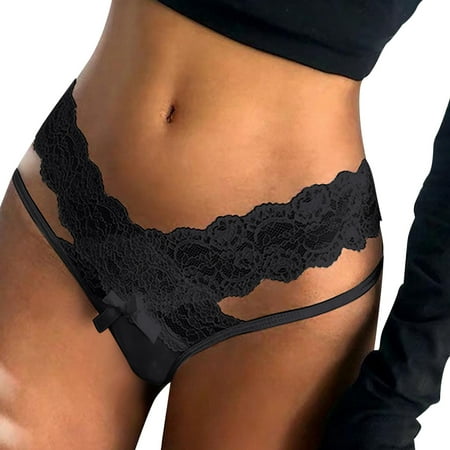 efs for Women Mesh Panties Low Rise Seamless Bikini Underwear Women Small Hollow Out Transparent Plus Women s Briefs Plus Size Underwear Seamless ceangrtro Black (3Packs) Black (3Packs)