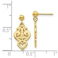 thumbnail image 3 of 14K Yellow Gold Earring Drop & Dangle Women'S 20 mm 9, 3 of 3