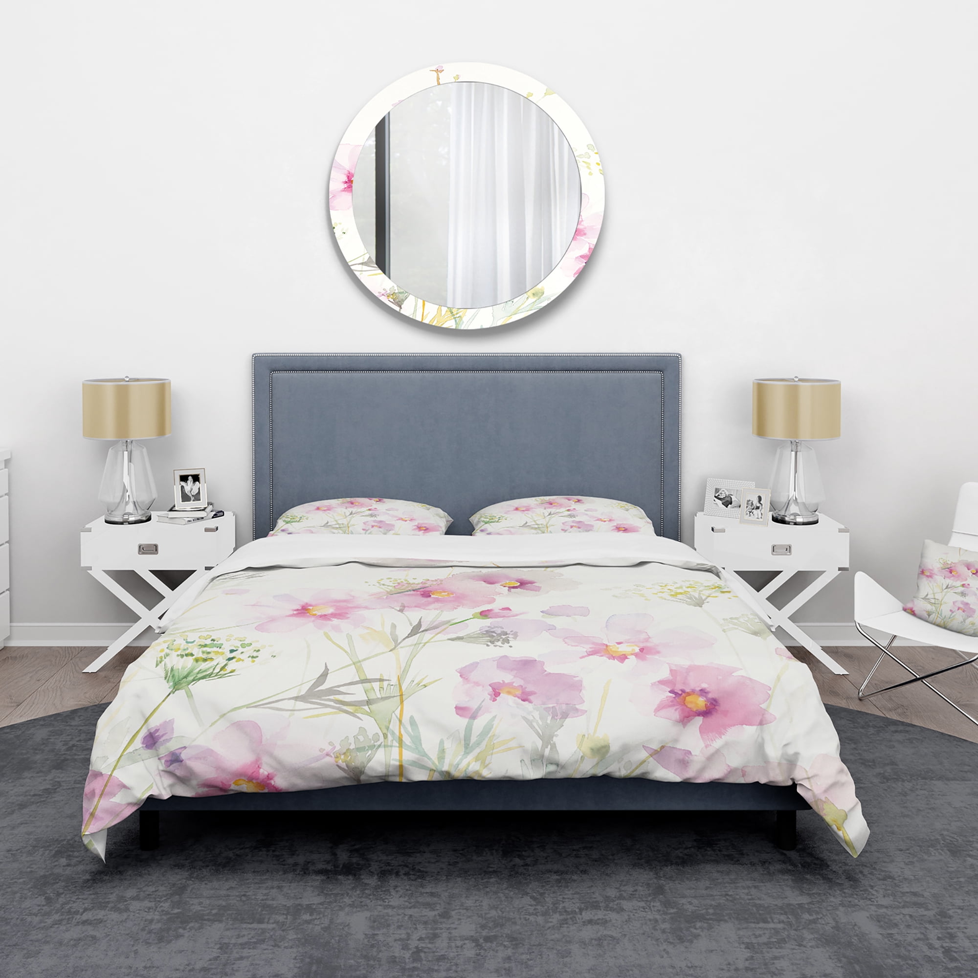 Designart 'Shabby Flower IV' Shabby Duvet Cover Set