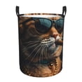 thumbnail image 2 of Cauagu Dapper Cat in Sunglasses for Laundry Basket,Collapsible Organizer Basket for Storage Bin Toy Bins Gift Baskets Bedroom Clothes Children Nursery Hamper -Small, 2 of 7