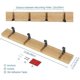 thumbnail image 3 of Wall Coat Rack with 4 Retractable Hooks - Wall Coat Rack for Hanging Coats, Scarves, Handbags, and Others, Natural, 3 of 4