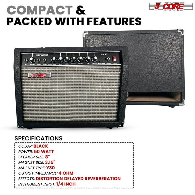 Electric Guitar Bass Amp 50 Watt Amplifier Built in Speaker 2