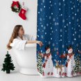 thumbnail image 5 of Christmas Bathroom Shower Curtain Winter Snowman Xmas Tree Deer Snowflakes Navy Blue Waterproof Washable Shower Curtains for Bathtub Bath Decor with Grommets and Hook 36 X 72 Inch, 5 of 8