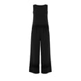 thumbnail image 6 of MLCDZ Summer Pants Sets Womens 2 Piece Outfits Cotton Linen Sleeveless Crop Top Round Neck Lace Wide Leg Loose Fit Trousers Beach Travel Set with Pockets, 6 of 9