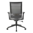 thumbnail image 6 of Boss Office Products Mesh Back Vinyl Task Chair with Adjustable Arm in Black, 6 of 8