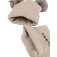 thumbnail image 3 of Spencer Baby Winter Warm Pom Pom Beanie Hat Scarf Set, Infant Toddler Ski Knit Cap Crochet for Girls Boys "Khaki", 3 of 5