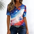 thumbnail image 7 of YanHoo Plus Size Patriotic Shirts for Women Short Sleeve V Neck America 250 T-Shirts Summer Casual Graphic Blouses Independence Day Outfits, 7 of 7