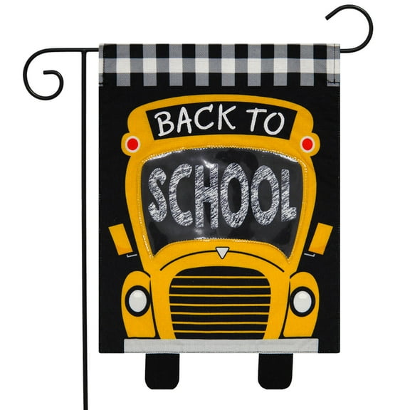Briarwood Lane Back to School Fall Burlap Garden Flag