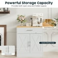 thumbnail image 4 of Walsunny Sideboards Buffets Table 28.3" with Drawer Storage Cabinet Adjustable Shelf Farmhouse Coffee Bar Cabinet for Kitchen Dining Room Entryway Small Places White, 4 of 9