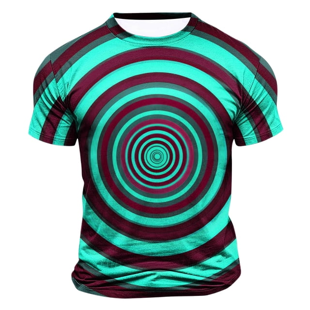 Wancir Chemises pour Hommes Liquidation Vente Hommes Mode Décontractée Imprimé Sport Manches Courtes Col Rond Blouses Chemises
