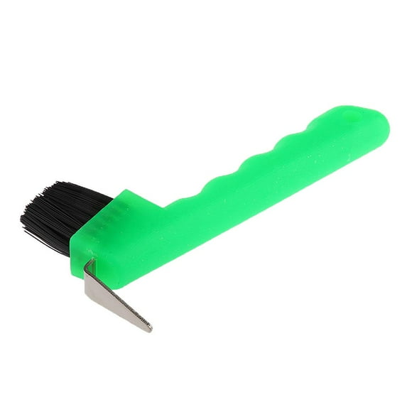 Sabot avec Brosse Outil de Toilettage Cheval Vert Jaune Fluorescent