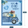 thumbnail image 2 of to My Dad Blanket Fathers Day Blanket from Daughter Son Dad Birthday Blanket Best Dad Ever I Love You Letter to Dad Blanket Soft Couch Bed Throw Blanket Twin Size 60x80, 2 of 6
