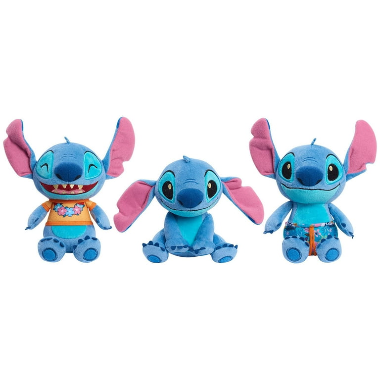 Disney Sitch Bean Plush 2-Pack, Officially Licensed Kids Toys for Ages 2 Up, Gifts and Presents, Size: 5.5 inches; 3.0 inches; 6.0 Inches, Blue