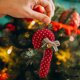 thumbnail image 3 of Juego de adornos para árbol de Navidad | Lazos de tela, cascabeles y adornos de bastones de caramelo para la decoración navideña, 3 of 5
