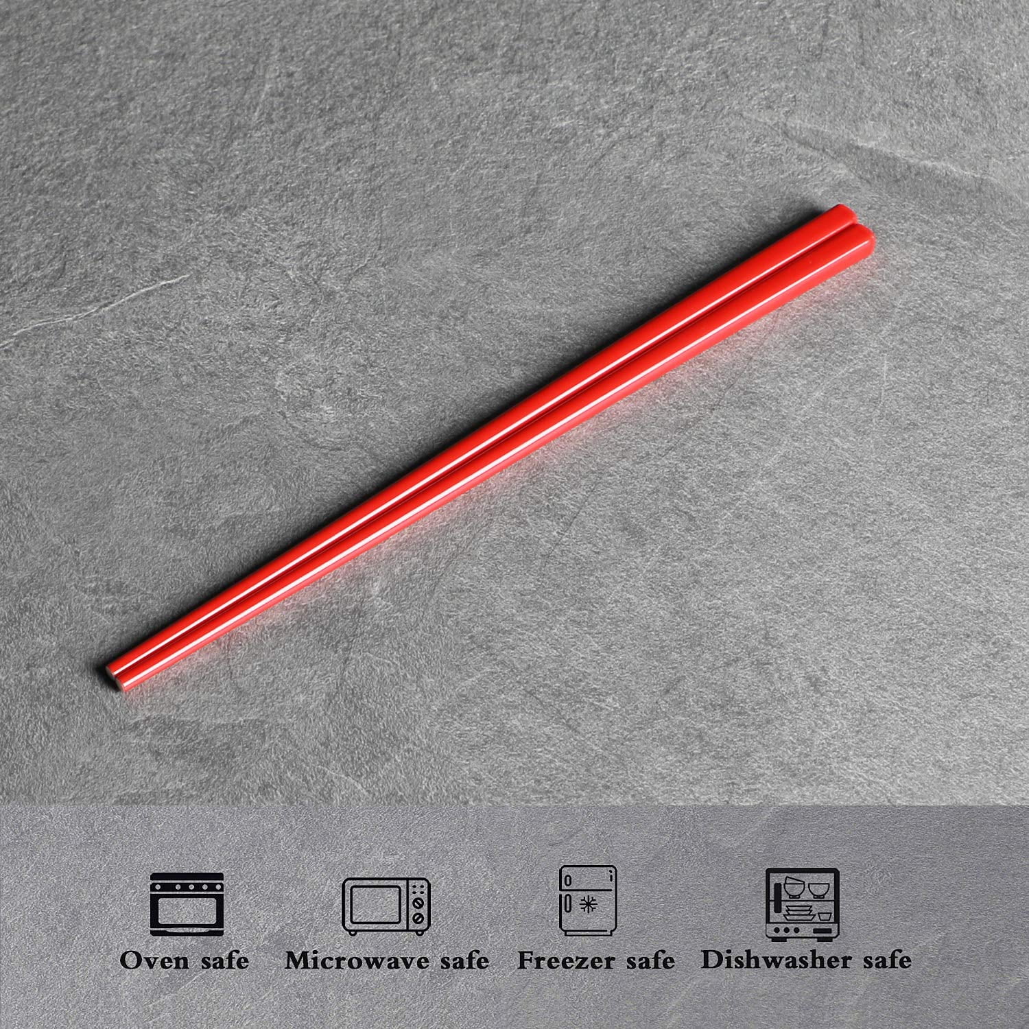 GDCZ, Ceramic Chopsticks Set of 5, 9.6 inch, Easy to Clean