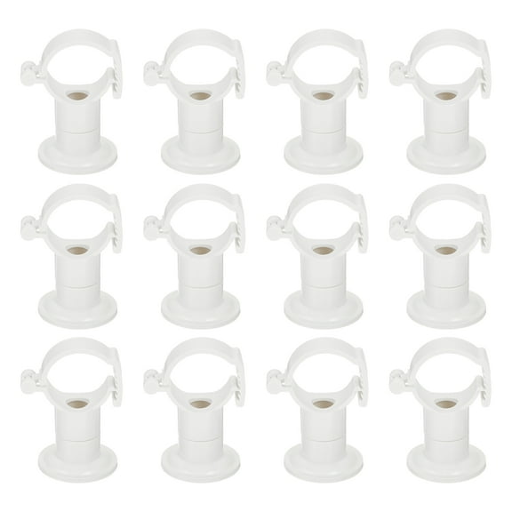 Uxcell 12Pack Pipe Clamps with Base, Fit for 20-32mm OD Tubing, Adjusted Plastic Pipe Hanger Clamp, White