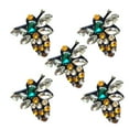 thumbnail image 1 of Miangastore 5Pcs Rhinestone Bees Patches For Dresses And Jeans Insect Sock Embellishments For Thanksgiving, 1 of 8