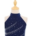 thumbnail image 6 of Aislor Sleeveless Flowy Skirt for Girls Ballet Leotard Dresses Modern Ballerina Color Block Lyrical Dancewear Navy Blue 6, 6 of 7