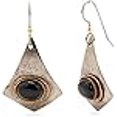thumbnail image 3 of Silver Forest Earrings - silver oval stone on kite, 3 of 4