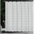 thumbnail image 3 of Ambesonne Grey Shower Curtain, Antique Vintage Patterns, 69"Wx70"L, Grey White, 3 of 4