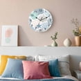thumbnail image 3 of Wall Clock Teal Blue Starfish Shell Clocks PVC Silent Non-Ticking Battery Operated Decorative Coastal Ocean Coral Round Clock for Home Living Room Kitchen Bedroom Office School Wall Decor 10 Inch, 3 of 9