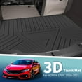 thumbnail image 2 of Unique Bargains Flat Face Cargo Liner Rear Trunk Mat Trunk Cargo Luggage Boot Tray Mat Stripes and Triangles Pattern for Honda Civic 2016-2021 Anti-Slip, 2 of 7