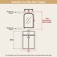 thumbnail image 5 of WallBeyond Wood Frame Rounded Corner Arch Rectangle Wall Mirror for Bathroom, 20" × 30", Natural Wood, 5 of 7