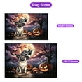 thumbnail image 5 of Spooky Halloween Night Witch Pug Glowing Pumpkins Indoor Rug Dog Lover Gifts Carpet Living Bed Room Sofa Home Decor - 12015, 5 of 5