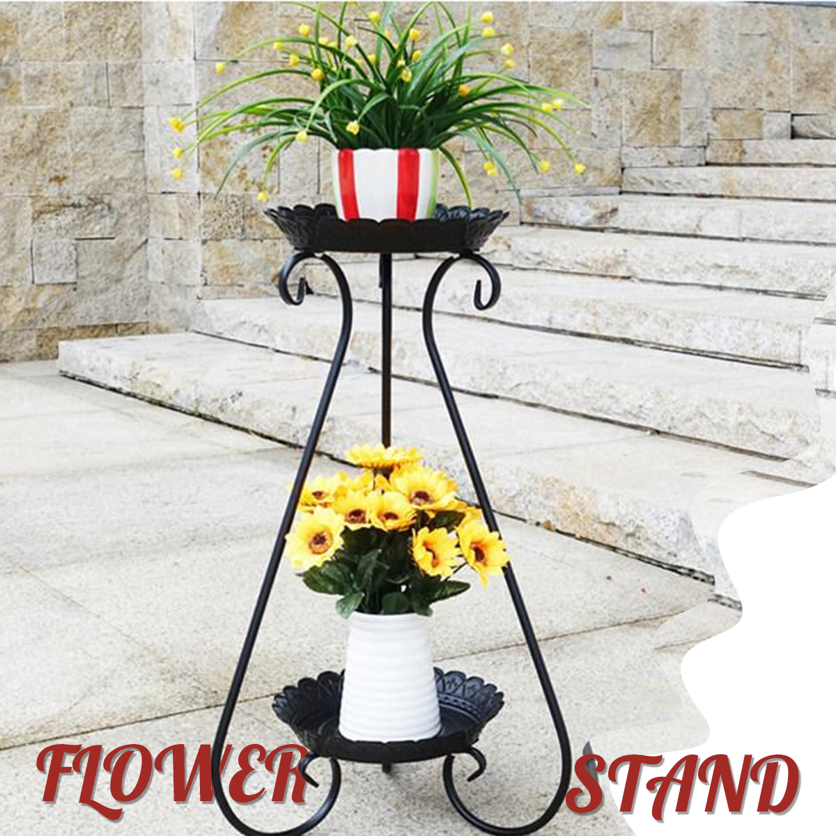 SAYFUT Black Plant Stands Indoor Metal,Plant Stands for Multiple Plants