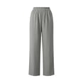 thumbnail image 5 of Aofany Womens Pull on Pants Elastic Waist Solid Color Slacks Casual Straight-Leg Trouser with Pockets, 5 of 5