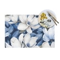 thumbnail image 4 of YFYANG Washable Heat-Resistant Placemats, 70% PVC/30% Polyester, Magnolia Flower Pattern Kitchen Table Mat, 12" x 18" 4 Pcs, 4 of 6