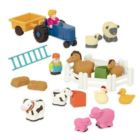 Battat Little Farmer’s Playset Farm Set with 25 Pieces, Toddler and Preschool Toys
