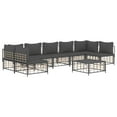 thumbnail image 3 of vidaXL 8 Piece Patio Lounge Set with Cushions Anthracite Poly Rattan, 3 of 8