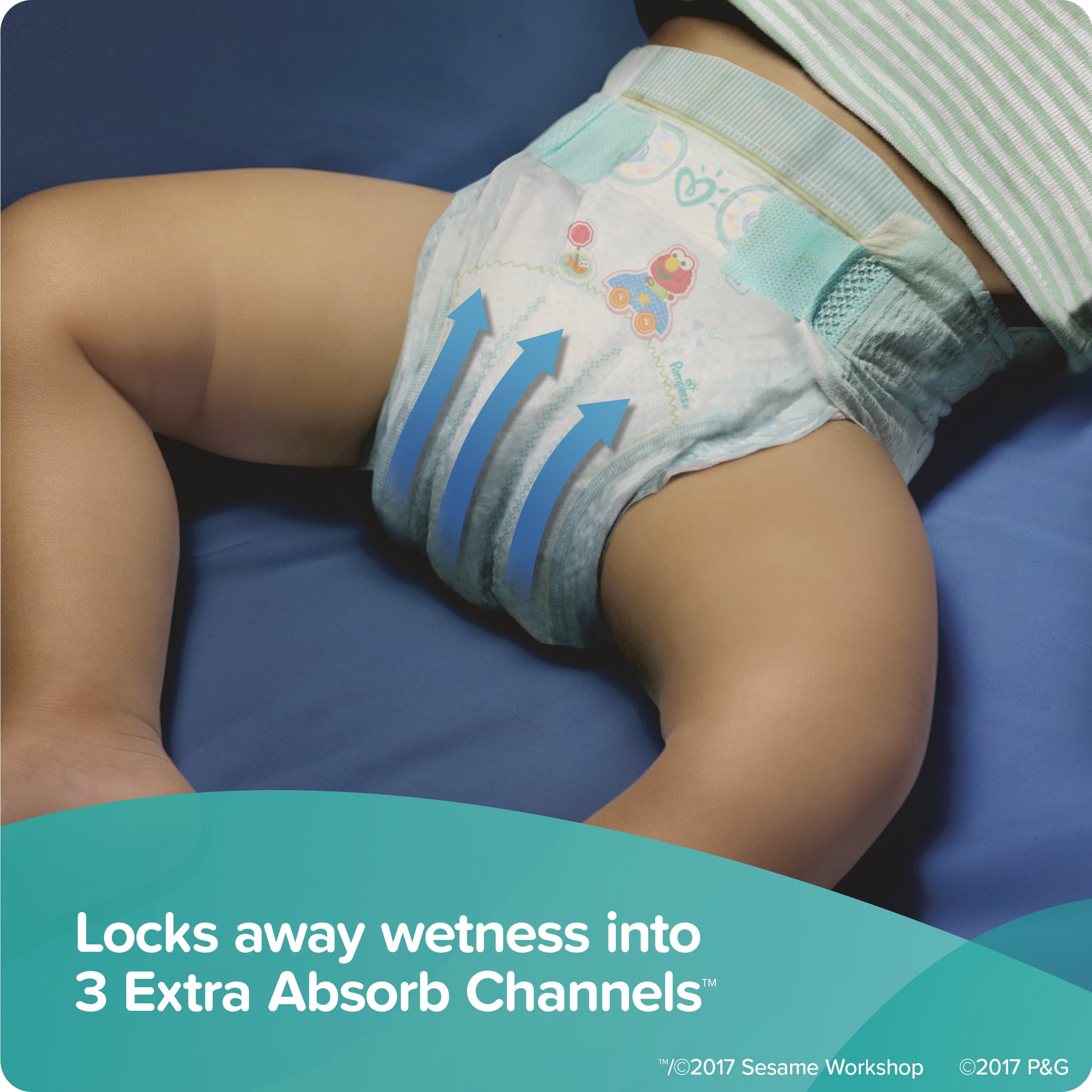Pampers Baby-Dry Extra Protection Diapers, Size 3, 168 Count