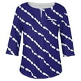 thumbnail image 5 of ADSSDQ Womens Plus Summer Tops Vintage 3/4 Sleeve Pattern Vneck Tshirts Shirts Elbow Length Fall Tunic Tops For Women 2024 With Pocket Teen Girl Clothes Dark Blue 5XL, 5 of 5