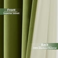 thumbnail image 4 of Joydeco Cortinas Opacas 100 % Color Verde Musgo, Cortinas De 120 Pulgadas, Juego De 2 Paneles, Cortinas Opacas Para Dormitorio, Sala De Estar, Cortinas De Terciopelo Con Aislamiento Térmico De Lujo, B, 4 of 5