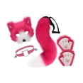 thumbnail image 3 of BELOVING Ensemble Collier et Queue d'Animal Visage d'Halloween pour Bal Boîte de Nuit Jeu de Rôle Rose Rouge Blanc, 3 of 10