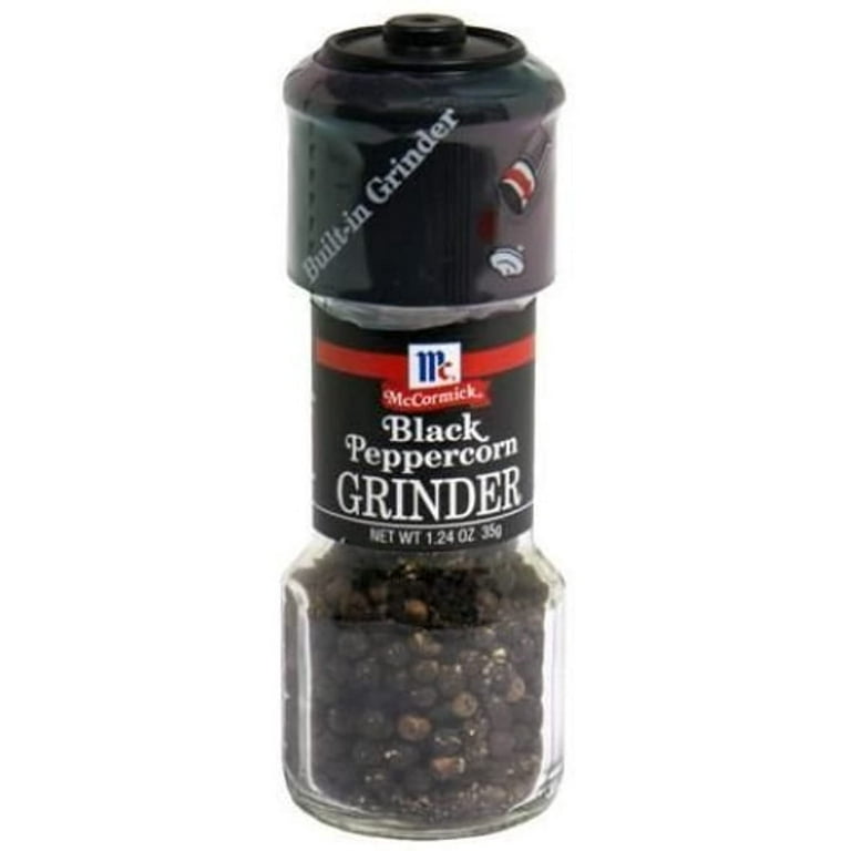 2 McCormick Black Peppercorn Grinders 1.24 oz Glass Adjustable