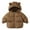 Coffee, variant on Mercatoo Toddler Boy Girls Quilted Lightweight Jacket with 𝗕ear Ear Packable Puffer Coat Zip Up Hooded Outerwear Warm Jackets