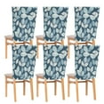 thumbnail image 6 of Decorative Chair Back Cover One Size x6 Chair Cover Dining Chair Slipcovers Chair Back Decoration Festival Chair Decoration Pretty Blue Leaves, 6 of 6