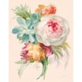 thumbnail image 3 of Nai, Danhui 12x14 Black Modern Framed Museum Art Print Titled - Garden Bouquet I on Peach Linen, 3 of 5