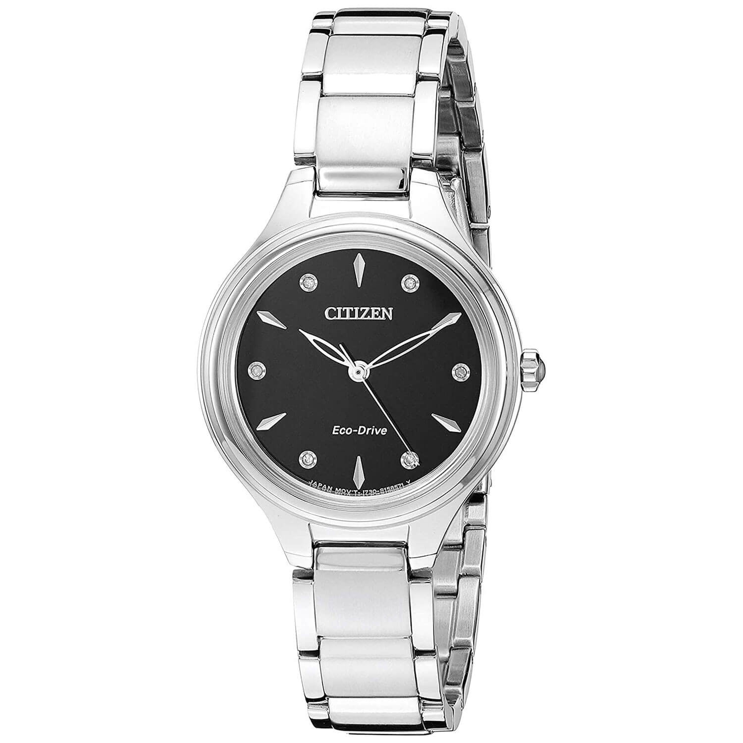 Citizen EU6084-57A Women's Quartz Two Tone Steel Crystal Watch 