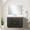 thumbnail image 3 of Abbey 48" W Brown Oak Single Vanity, Cultured Marble Top and 46" Mirror, 3 of 11
