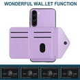 thumbnail image 4 of Allytech Galaxy S23 Plus Wallet Case with Shoulder Strap, RFID Blocking Luxury PU Leather Shockproof Cards Slots Stand Anti-Scratch Magnetic Closure Phone Case for Samsung Galaxy S23 Plus, Purple, 4 of 9