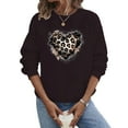 thumbnail image 4 of Women's Valentine's Day Shirts Top Long Sleeve Shirts for Women Fashion Valentine's Day Printed Blouses Casual Crew Neck Pullover Tops, 4 of 8