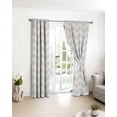 thumbnail image 4 of Fsddascl Cream Striped Blackout Curtains for Bedroom/Living Room, Thermal Insulated Kitchen Curtains, Modern Abstract Water Ripple Solid Color Grommet Darkening Window Treatment Drapes 42"x84"x2, 4 of 8