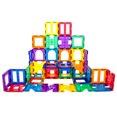 thumbnail image 1 of PICASSO-TILES 42 PC Magnetic Building Blocks for Kids, Multicolor, 1 of 6